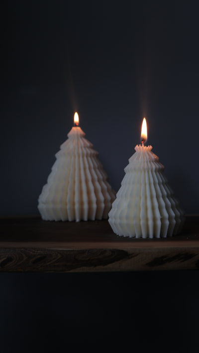 Origami Christmas tree Candle | Holiday Candle