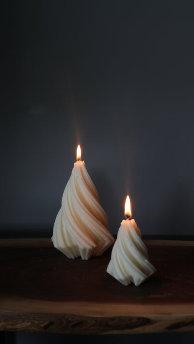 Swirl Christmas Tree Candle