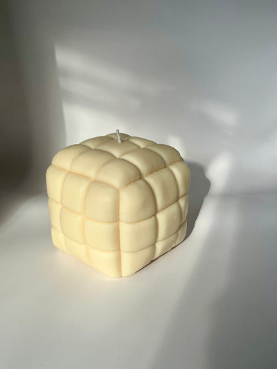 Puff Pillow Candle | Cube Cushion Soy wax Candle | Large pillow puffy Candle