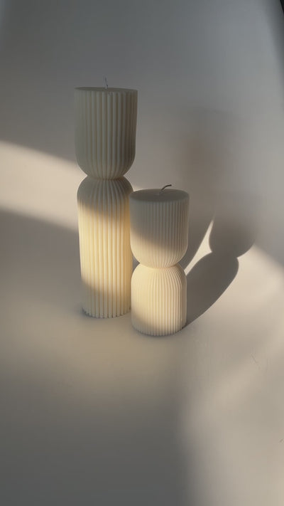 Striped Column Candle