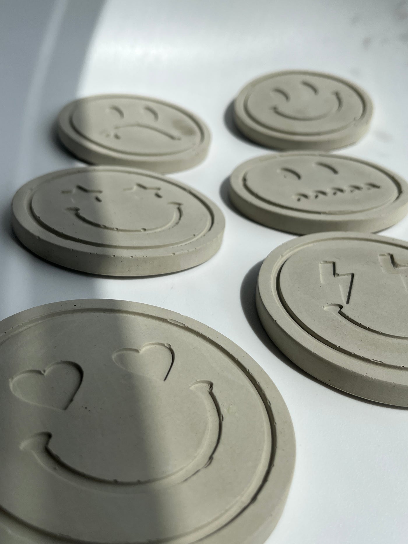 Emoji Concrete Coasters
