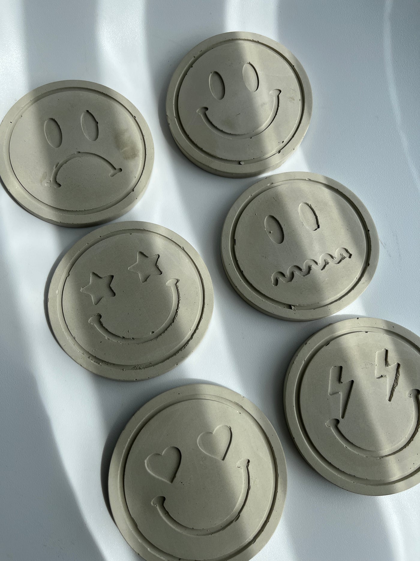Emoji Concrete Coasters