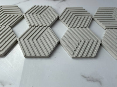 Line Hex Coasters