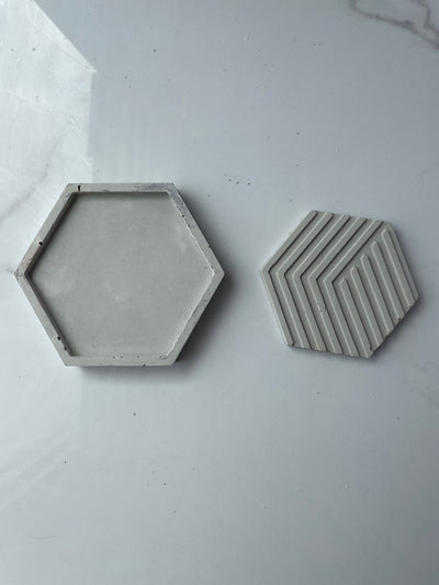 Line Hex Coasters