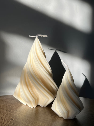 Swirl Christmas Tree Candle