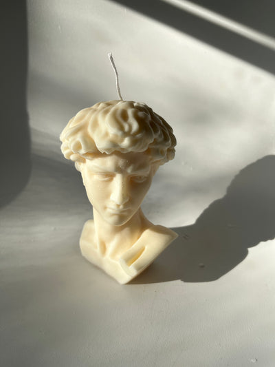 The David Candle | Bust of David Sculptural Candle Decor