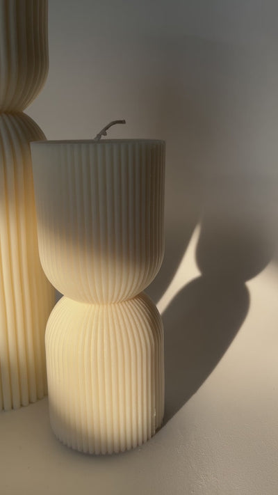 Striped Column Candle