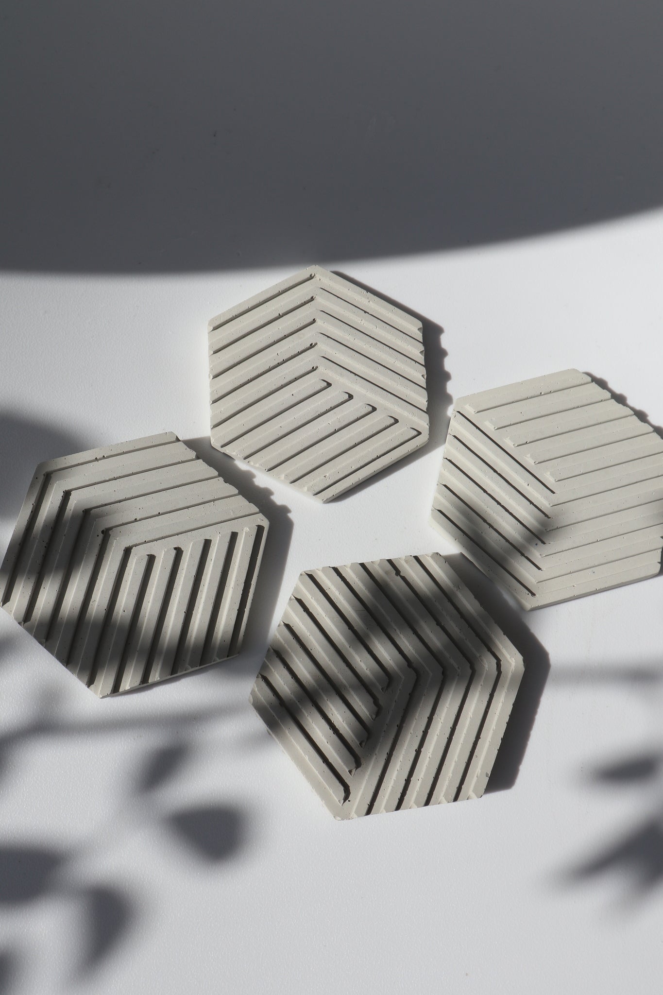 Line Hex Coasters