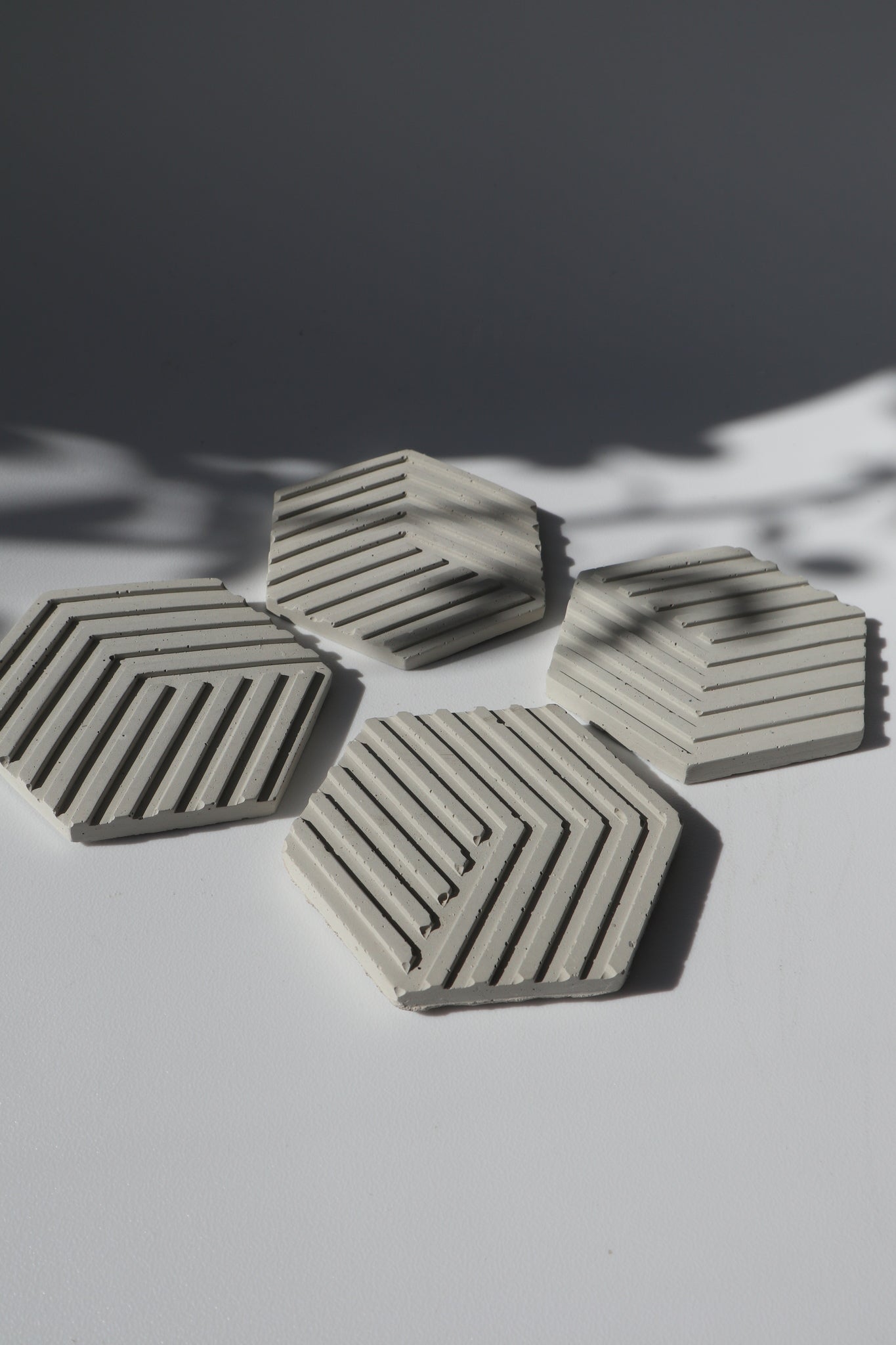 Line Hex Coasters
